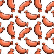 Seamless pattern with sausages N3