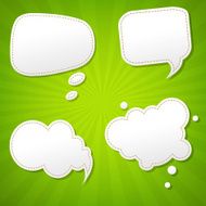Green Sunburst Poster With Speech Bubble