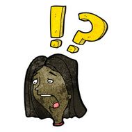 cartoon shocked woman N152