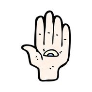 spooky all seeing eye hand symbol N5