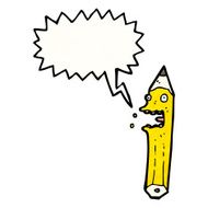 shrieking pencil cartoon character N4