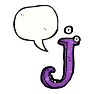 cartoon letter j N25
