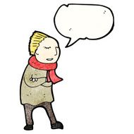 cartoon person wrapped up for winter N2