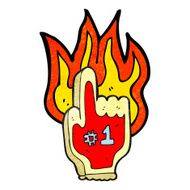 flaming foam hand N4