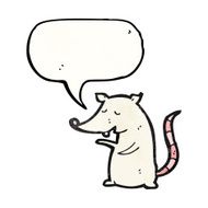 cartoon lab rat with speech bubble N2