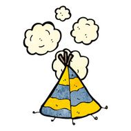 cartoon indian tent N7