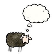 cartoon black sheep N31