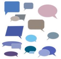 book speech bubble symbol set N4