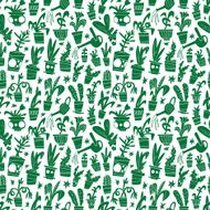 houseplants - seamless background