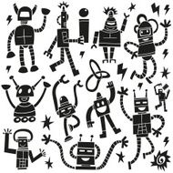 Robots - doodles set