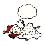 melting snowman cartoon N2