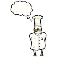 cartoon chef with thought bubble N2