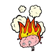 flaming brain cartoon N5