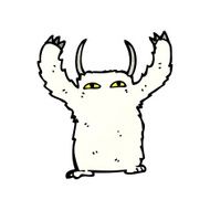cartoon snow monster N4