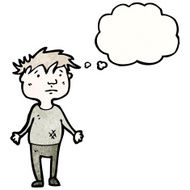 cartoon poor orphan boy N3