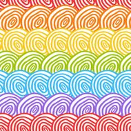 Seamless rainbow doodle background N2