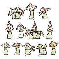 cartoon toadstools collection N3