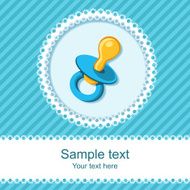 Baby shower card with pacifier N2