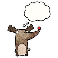 cartoon red nosed reindeer N29