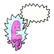 Pink Jellyfish Cartoon N14