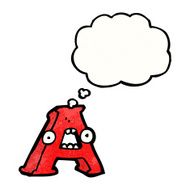 cartoon letter a N27