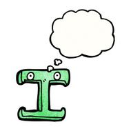 Cartoon Letter I N26