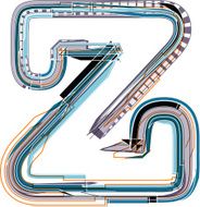 font Illustration Letter z N7