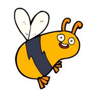 funny cartoon bee N36