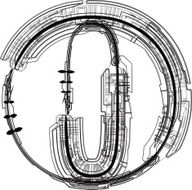 technological font LETTER o