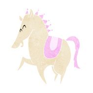 cartoon prancing horse N17