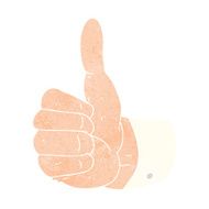 cartoon thumbs up symbol N12