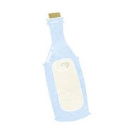 cartoon message in bottle N13
