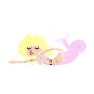 cartoon mermaid covered in tattoos N12