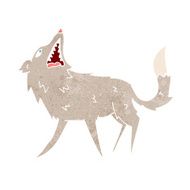 cartoon snapping wolf N11