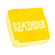 cartoon reminder notes N13