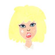 cartoon woman with bruised face N13
