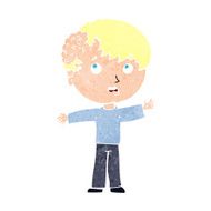 cartoon boy with growth on head N59