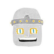 cartoon robot head N124