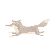 cartoon running wolf N11
