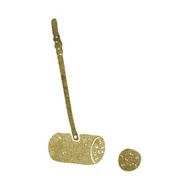 cartoon croquet mallet and ball N15