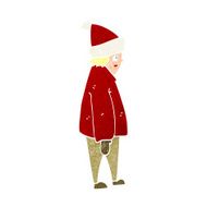 cartoon person in winter clothes N15
