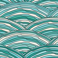 Seamless pattern with hand drawn wavy texture N2