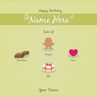 Happy Birthday Card Illustration