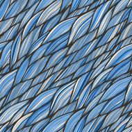 Seamless pattern with colorful hand drawn abstract waves texture