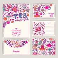 Branding Design Coffee and Tea design set cards
