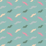 Hipster Mustache Seamless Pattern N2