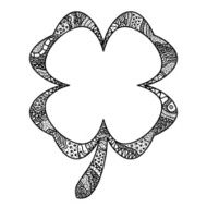Sketch style lucky clover