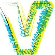 Hand draw font LETTER V N2