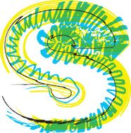 Hand drawn font LETTER s