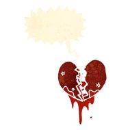 cartoon love heart cracking open